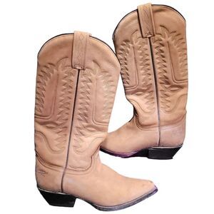 Joma Suede Tan Tall Cowboy Boots Size 24